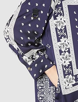 美品✨ グレースコンチネンタル バンダナコンビプリントワンピース36 ネイビー 美品✨ グレースコンチネンタル バンダナコンビプリント